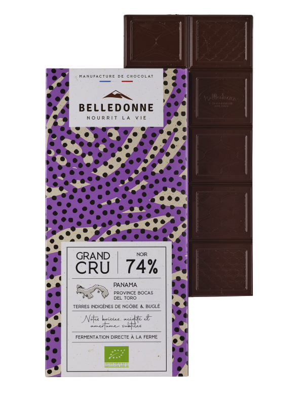 Belledonne -- Tablette noir 74% panama bio - 100 g