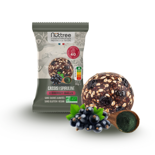 Nüttree -- Echantillon 2 Balls bio protéinées cassis spiruline