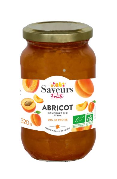 Saveurs & Fruits -- Confiture extra d'abricot bio - 320 g