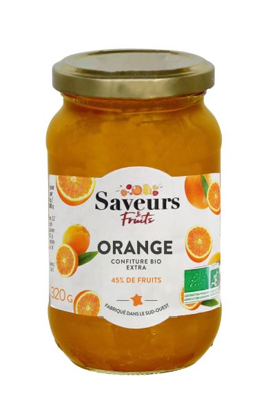 Saveurs & Fruits -- Confiture extra d'orange bio - 320 g