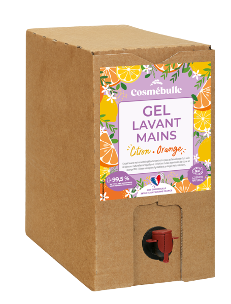 Cosmébulle -- Gel lavant mains citron orange Vrac - 10 kg