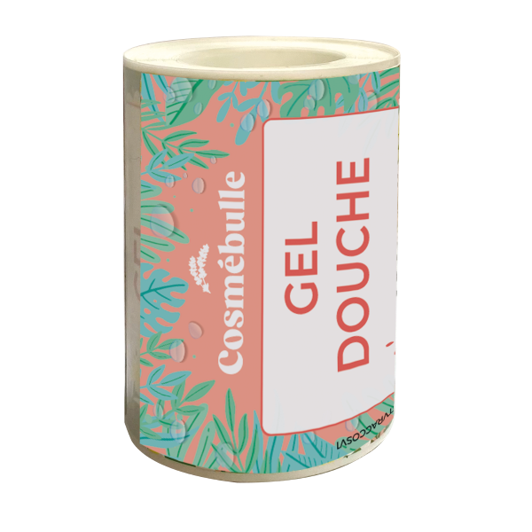 Cosmébulle -- gel douche relaxant (étiquettes) - x 50