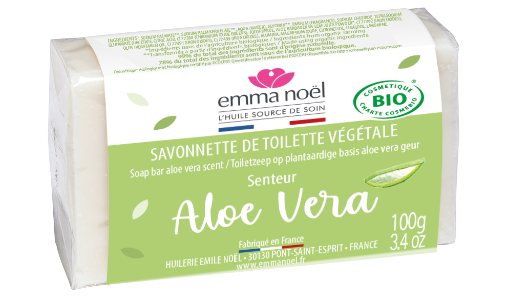 Emma Noël -- Savonnette aloe vera bio - 100 g