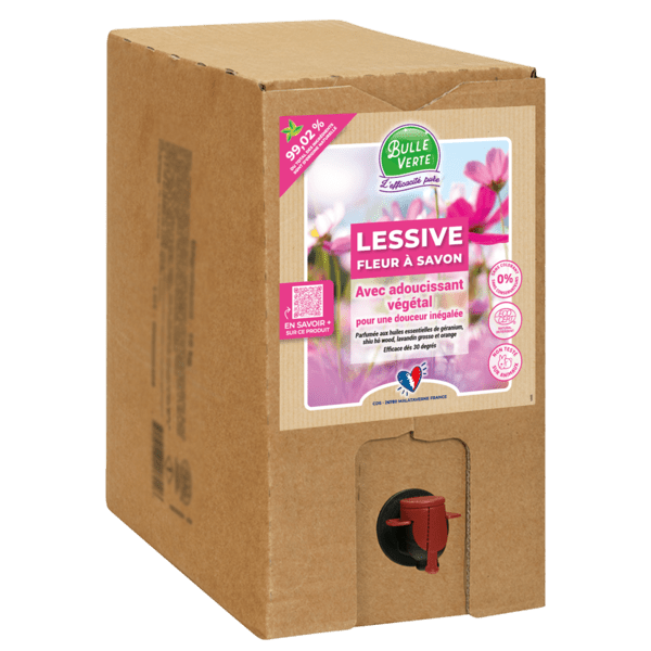 Bulle Verte -- Lessive liquide 2 en 1 fleur savon Vrac - 10 kg Aventure bio Bulle Verte -- Lessive liquide 2 en 1 fleur savon Vrac - 10 kg Aventure bio