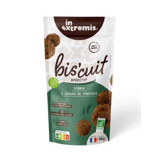 In Extremis -- Biscuits apéritif bio - oignon et origan de provence (origine France) - 90 g