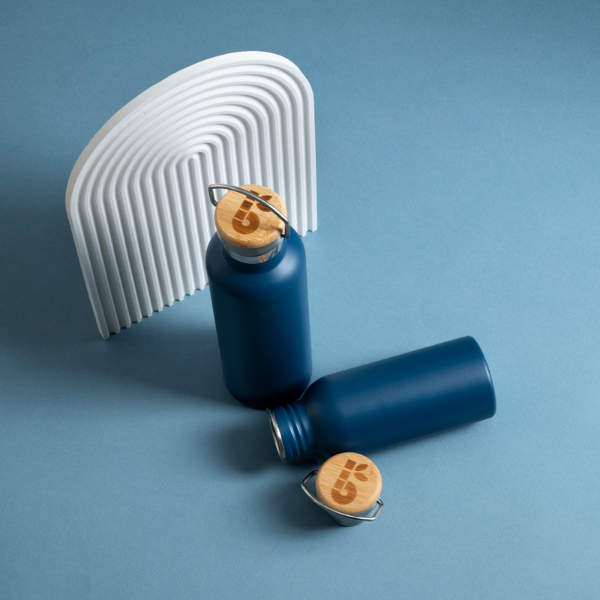 Bouteille isotherme en acier inoxydable (couleur bleu saphir) - 2