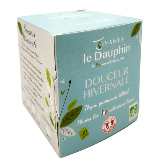 Tisanes Le Dauphin -- Infusion bio douceur hivernale  origine france - 20 infusettes