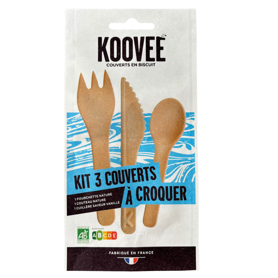 Lot de 3 couverts à croquer bio nature et vanille (prêt à vendre) - 2