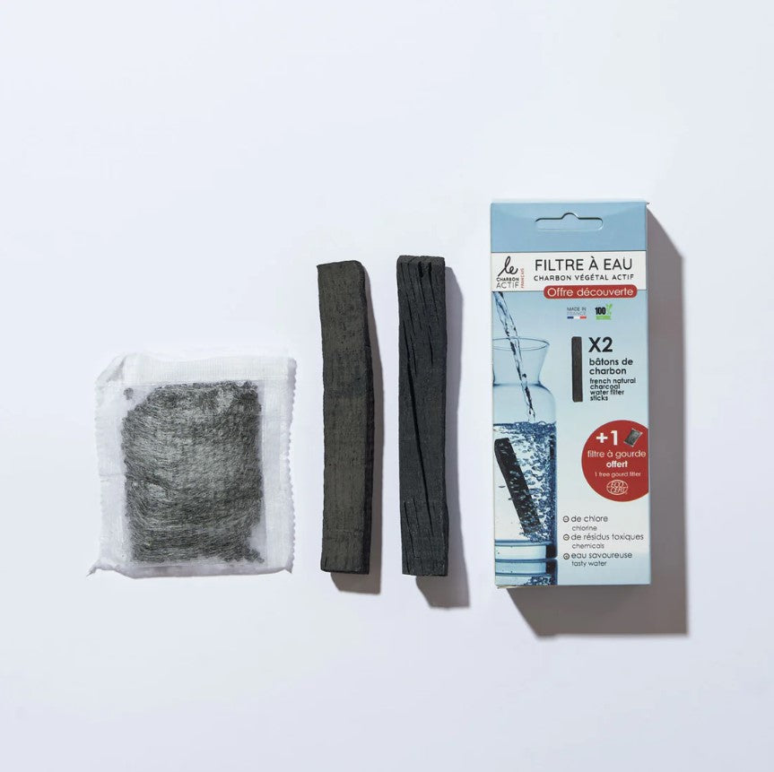 Pack découverte français (2 charbons actifs + 1 filtre à gourde offert) - 1
