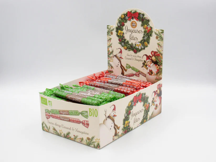 Mam Bio (Maison D'armorine) -- Présentoir mix sucres d'orge au caramel et caramel nougatine bio Vrac - 15g x 100