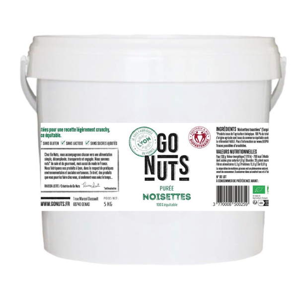 Go Nuts -- Pure de noisettes grilles bio Vrac (origine Turquie) - 5 Aventure bio Go Nuts -- Pure de noisettes grilles bio Vrac (origine Turquie) - 5 Aventure bio