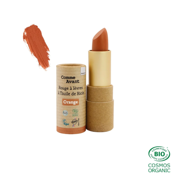 Comme Avant -- Rouge à lèvres à l'huile de ricin (orange ambré) - 4 g