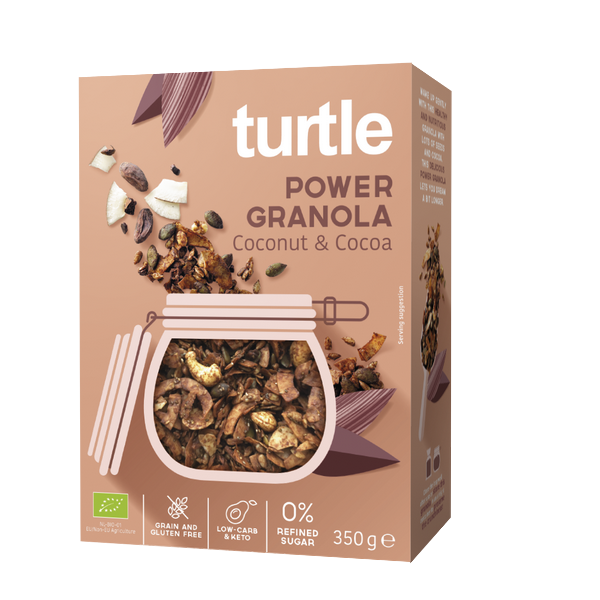 Turtle -- Power granola bio coco et cacao - 350 g