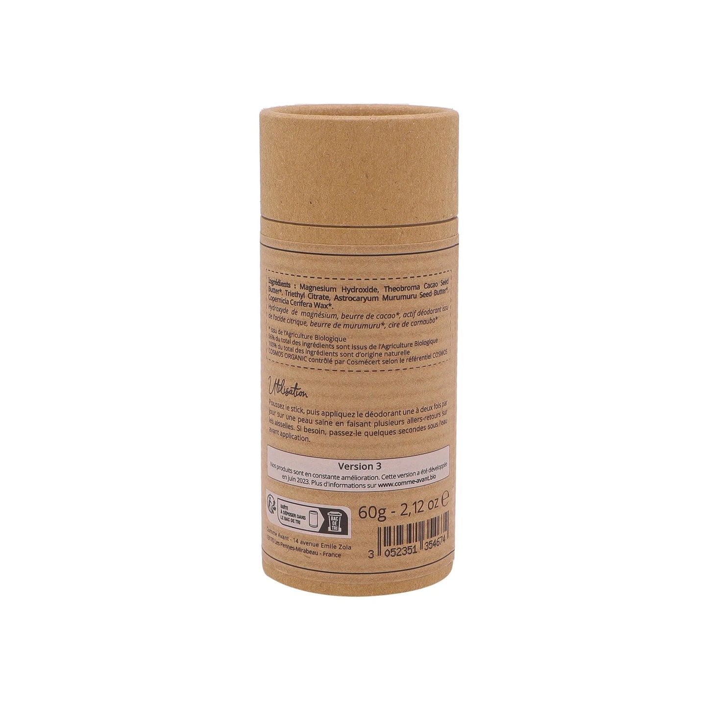 Comme Avant -- Déodorant solide au beurre de cacao brut - 60 g