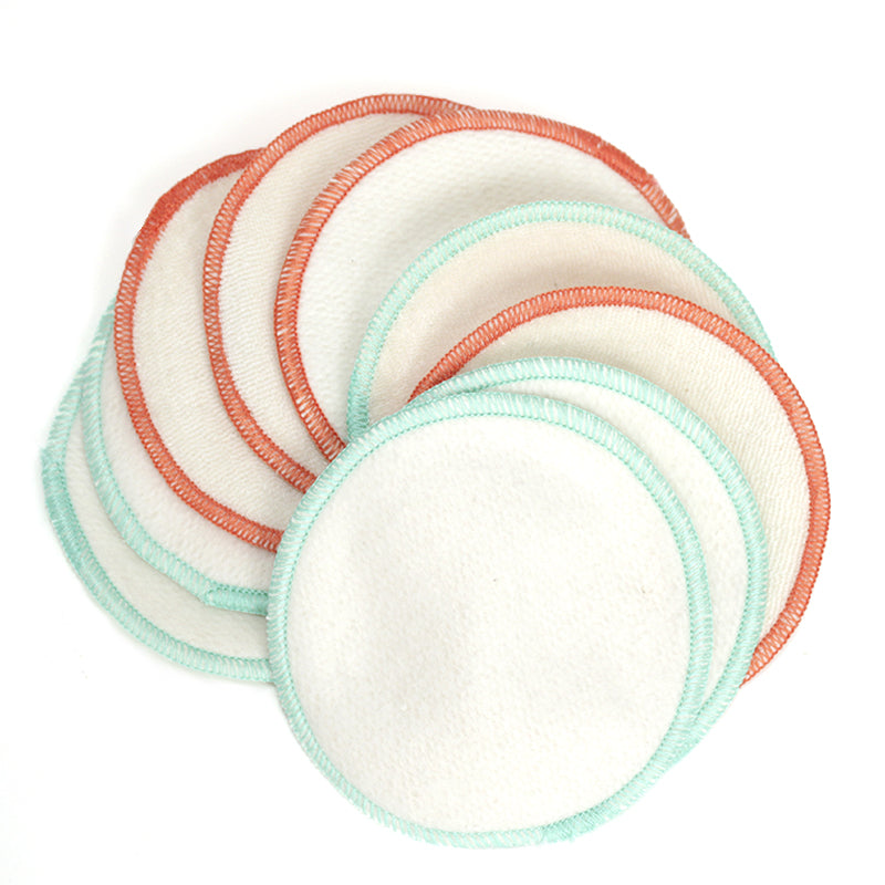 My Boo Company -- Disque démaquillant lavable en coton bio - couture orange Vrac