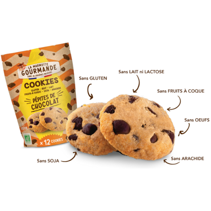 La Marmotte Gourmande -- Cookies pépites de chocolat sans allergène - 150 g