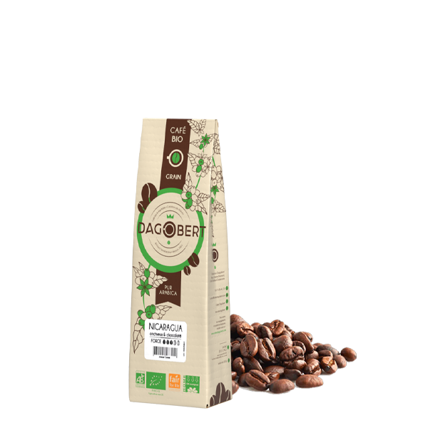 Les Cafés Dagobert -- Nicaragua 100% arabica, bio et équitable - grains - 250 g