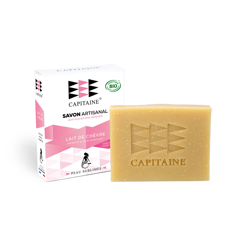 Capitaine -- Savon peau sublimée bio - lait de chèvre - 100 g