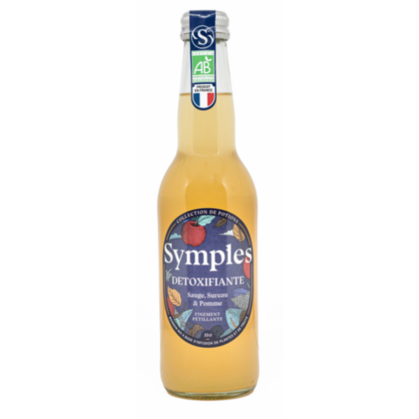 Symples -- Infusion pétillante détoxifiante bio - 33 cl x 12