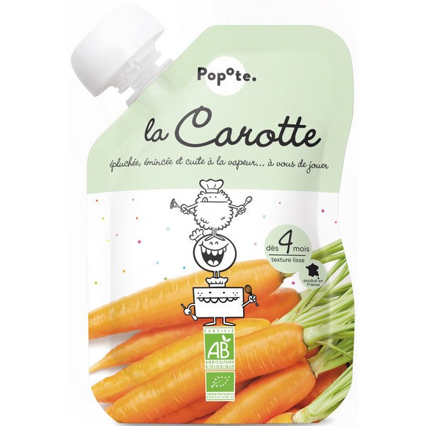 Popote -- Gourde compote carotte bio - 120 g – Aventure bio