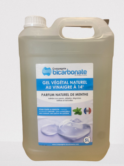 La Compagnie Du Bicarbonate -- Gel végétal naturel au vinaigre  14 ° à la menthe Vrac - 5 l