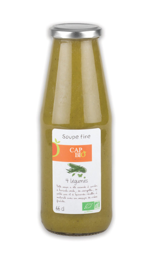 Cap bio -- Soupe Fine 4 légumes bio - 6x72cL