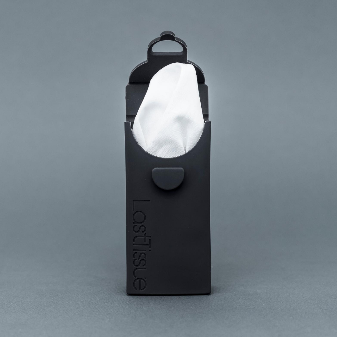Lasttissue -- Etui avec 6 mouchoirs réutilisables - noir