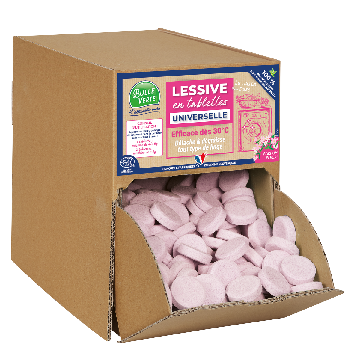 Bulle Verte -- Lessive universelle en tablette Vrac - 571 tablettes