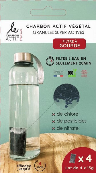 Le Charbon Actif Français -- Filtres à gourde de charbon actif végétal –  Aventure bio