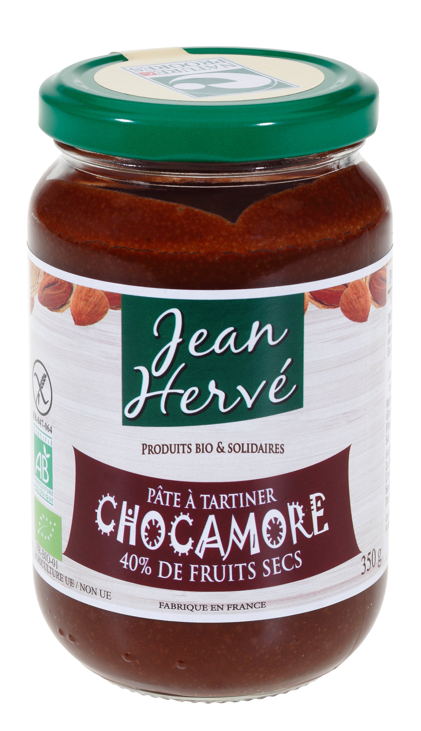 Jean Hervé -- Pâte à tartiner chocamore (33% amandes complètes) - 350 g x 6
