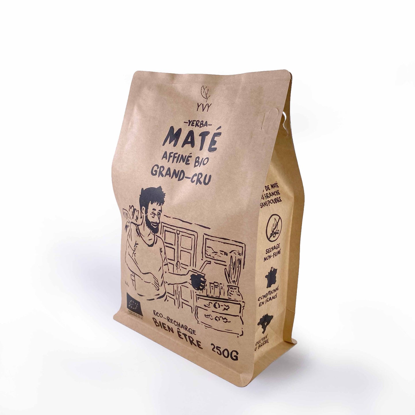 Yvy Maté -- Maté affiné 24 mois bio grand cru bio (origine Brésil) - Eco recharge 250 g