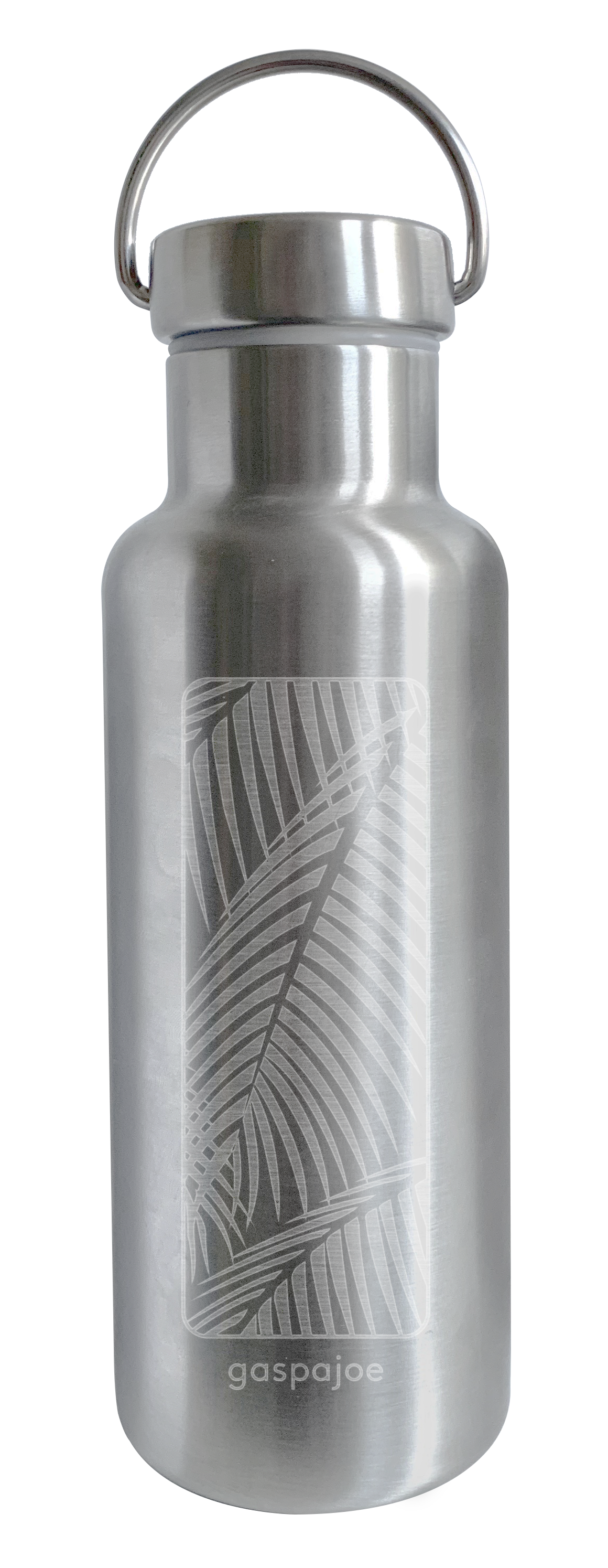 Gaspajoe -- Gourde Isotherme Groovy Inox gravure palmier - 500 ml