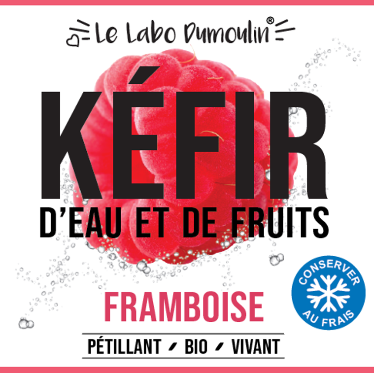 Le Labo Dumoulin -- Kéfir framboise bio (frais) - 25 cl x 8