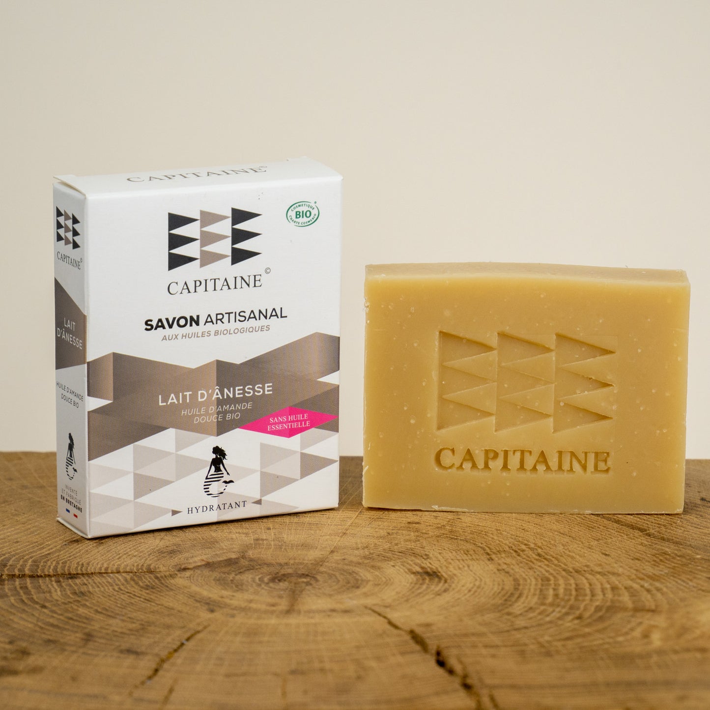 Capitaine -- Savon hydratant bio - lait d'ânesse - 100 g