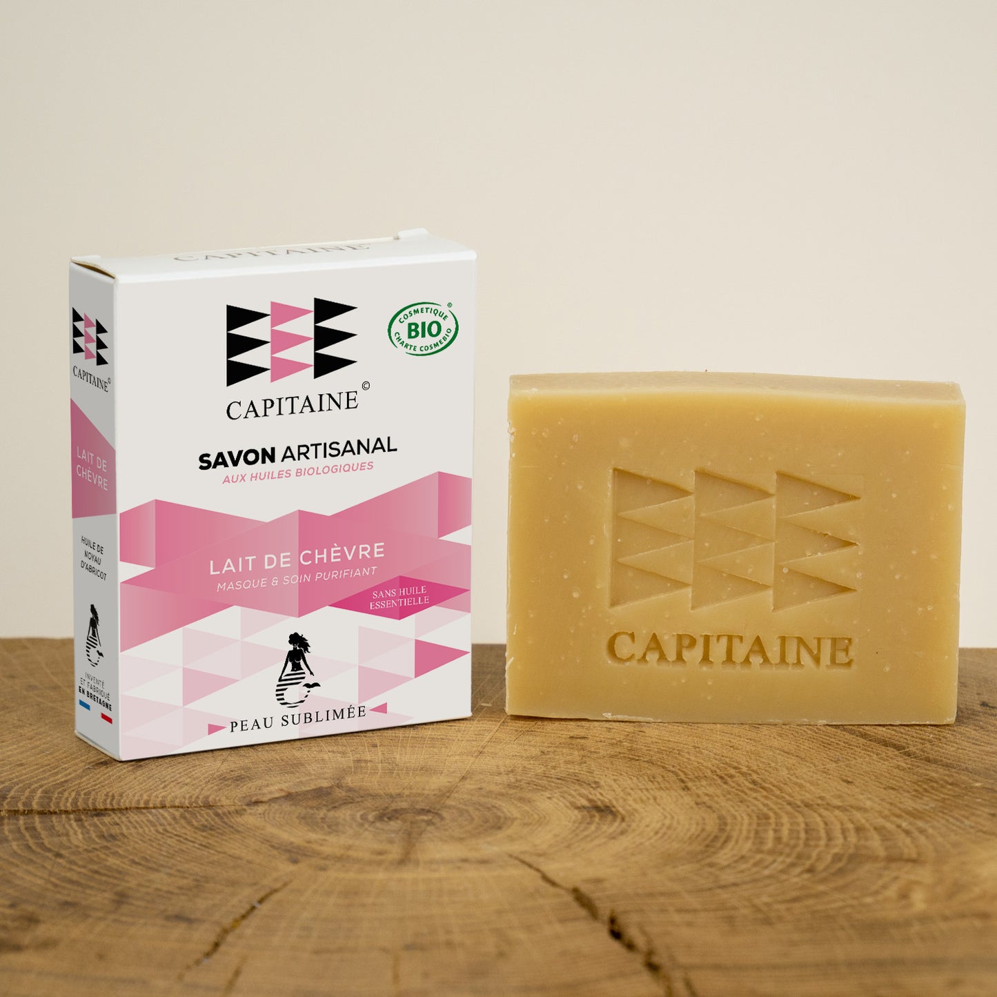 Capitaine -- Savon peau sublimée bio - lait de chèvre - 100 g