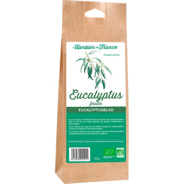 L'herbier -- Feuilles d'eucalyptus bio (origine Portugal) - 50 g – Aventure  bio