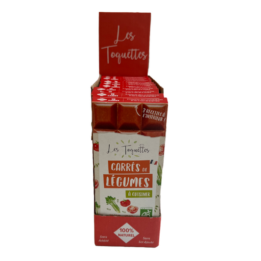 Les Toquettes -- Présentoir de 12 tablettes tomate thym celeri bio - 12 x 60 g