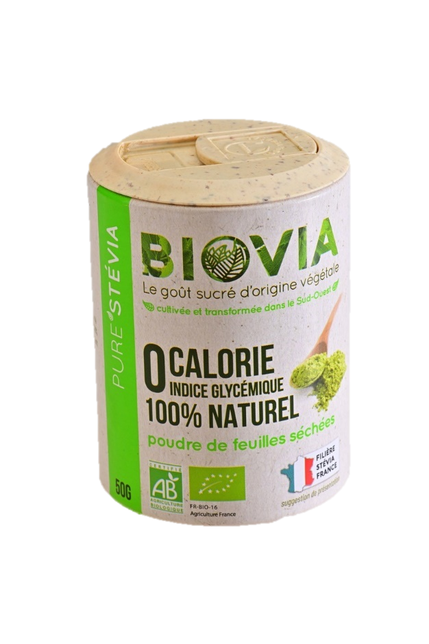 Biovia -- Poudre 100% stévia bio (sucrant sans calories)
