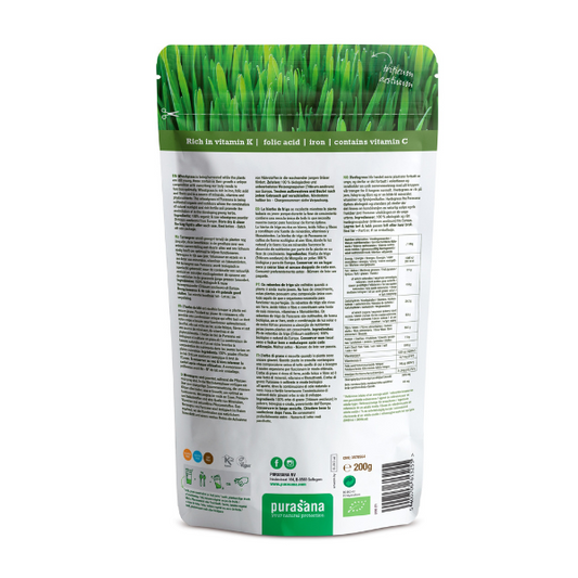 Purasana -- Herbe de blé en poudre bio - 200 g