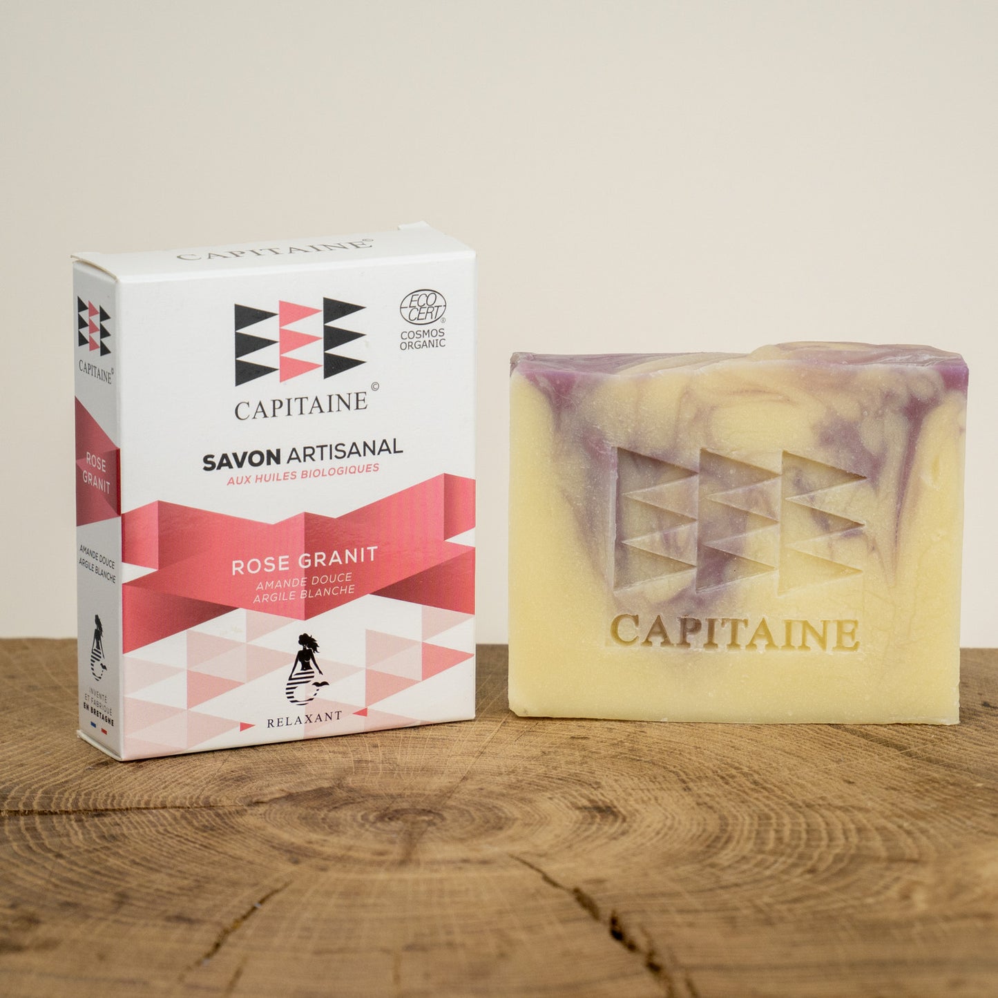 Capitaine -- Savon relaxant bio - rose granit - 100 g