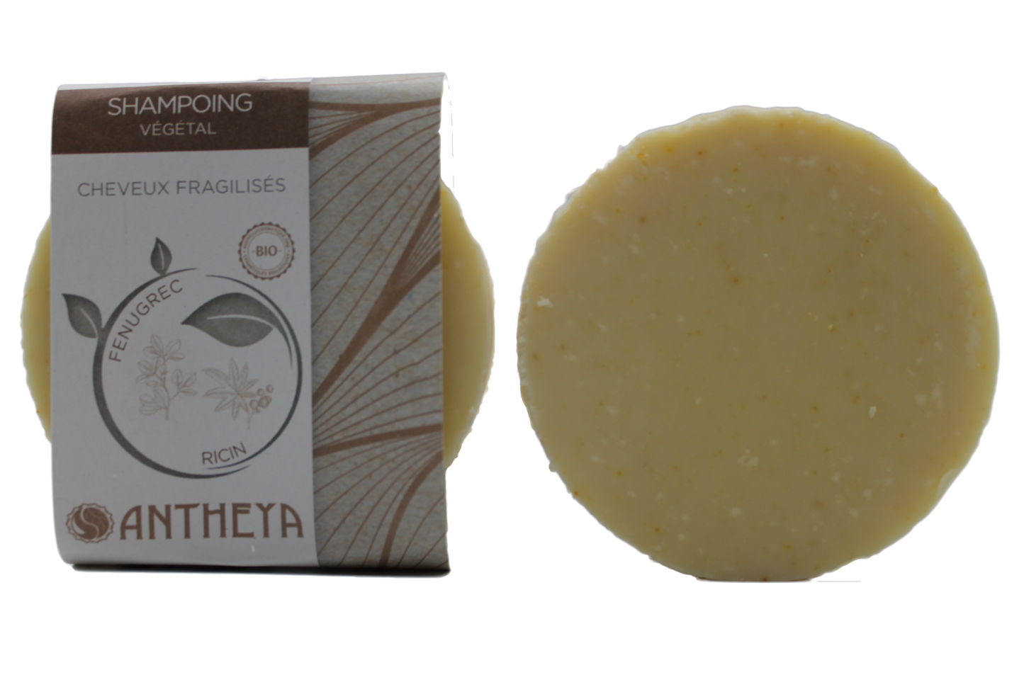 Antheya -- Shampoing solide fenugrec - force et pousse (bande papier) - 90 g