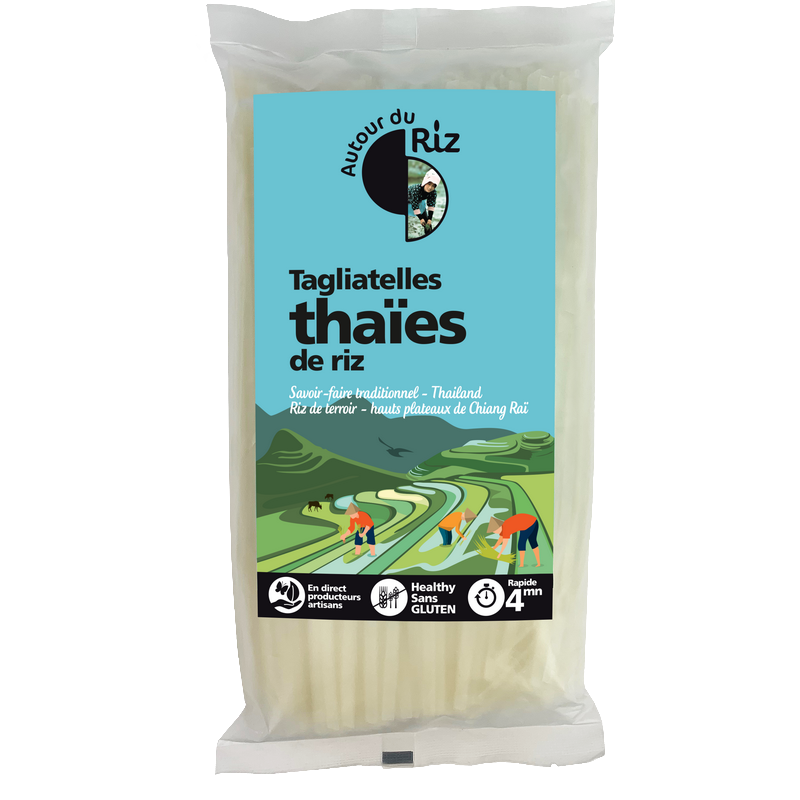 Autour Du Riz -- Tagliatelles thaïes de riz bio sans gluten - 400 g –  Aventure bio