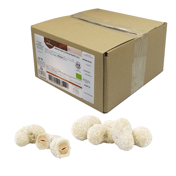 Belledonne -- Noix de cajou chocolat blanc et coco bio - vrac 2 kg