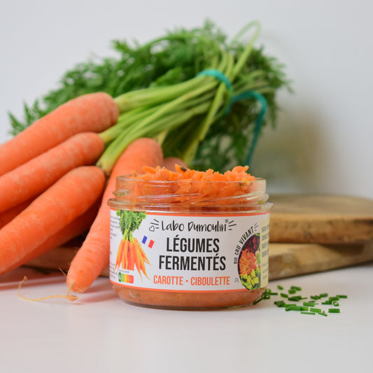 Le Labo Dumoulin -- Légumes fermentés frais bio (carottes ciboulette) - 180 g x 6