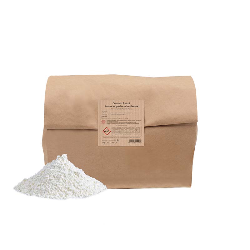 Comme Avant -- Lessive en poudre au bicarbonate (+ 10 étiquettes) Vrac - 10 kg