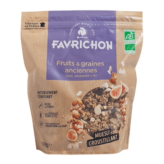 Favrichon -- Muesli Croustillant Fruits & Graines Anciennes - 450 g