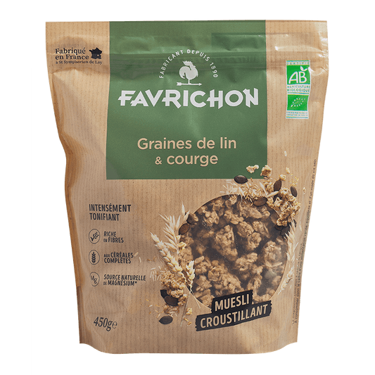 Favrichon -- Muesli Croustillant Graines de Lin & Courges - 450 g