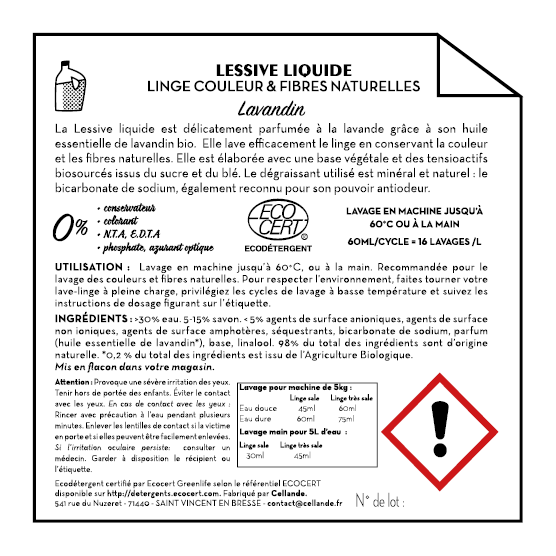 Jean Bouteille -- Contre étiquette vinaigre d'alcool 14 degrés eco