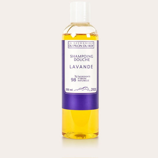 La Savonnerie du Pilon du Roy -- Shampoing douche à l'huile d'Olive et Lavande  - 250mL