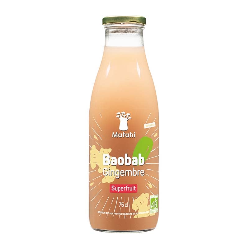 Matahi -- Boisson bio Baobab Gingembre - 6 x 75 cL
